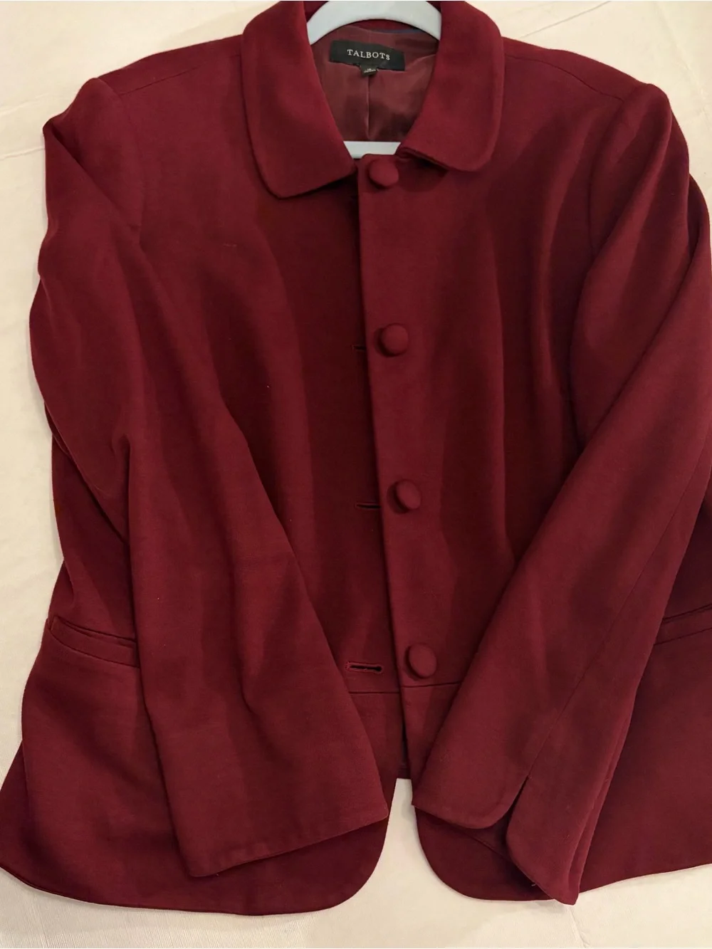 Talbots Women's Red Button-Front Work Jacket - Picture 3 of 4